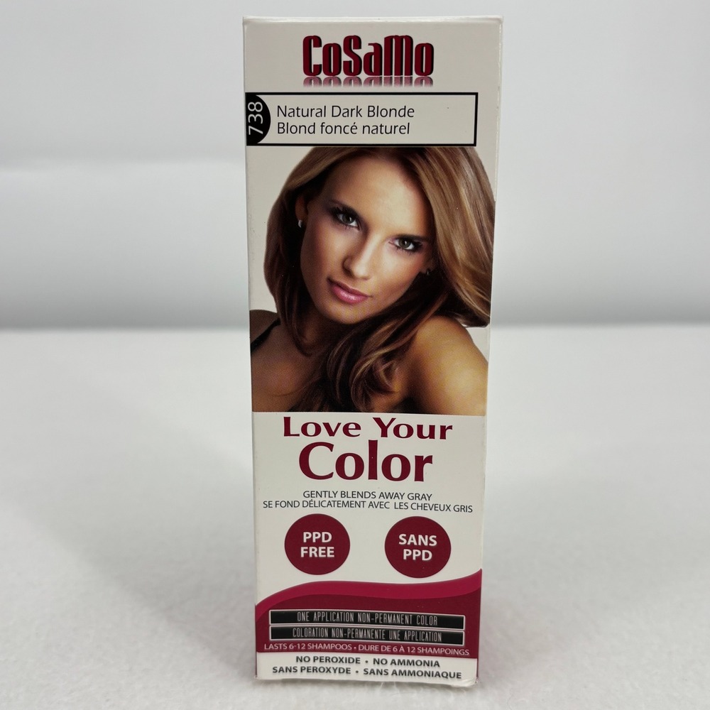 CoSaMo Love Your Color 738 Natural Dark Blonde Non-Permanent Hair Color PPD Free